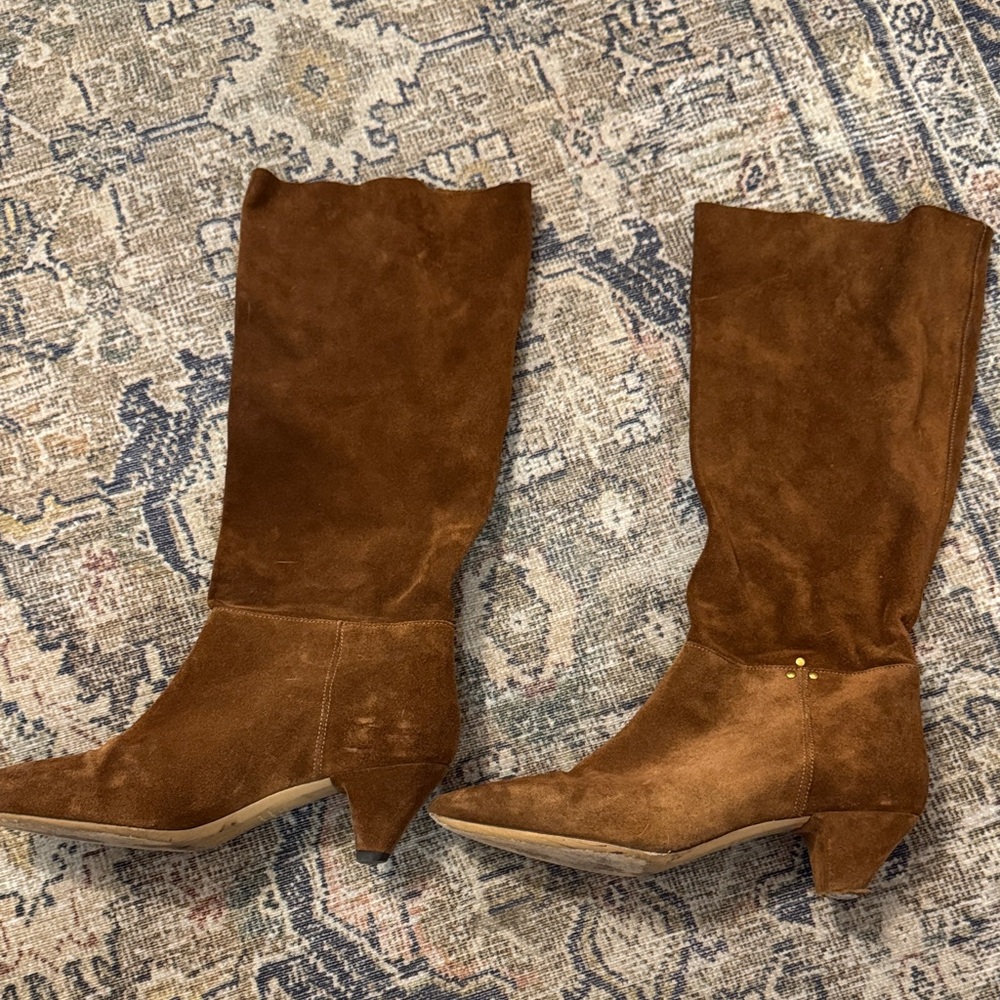 Jerome Dreyfuss Tan Suede Heeled Boots